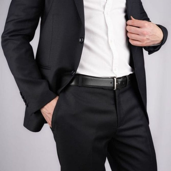 Premium Black Leather Belt